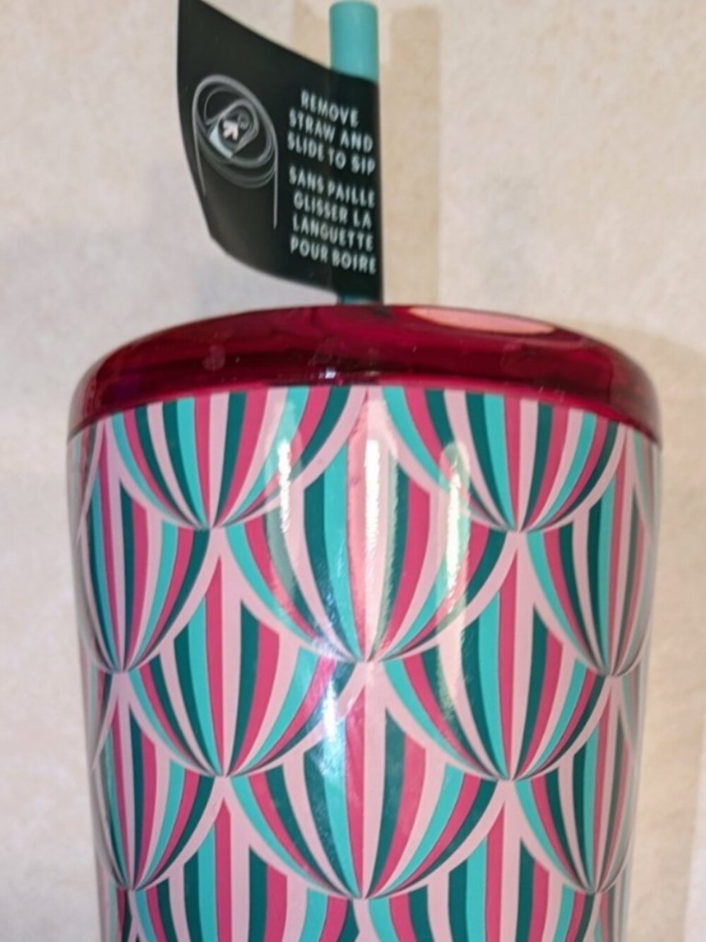 New with Tag Starbucks 2024 Holiday Green Pink Metallic Tumbler 24 oz Tumbler